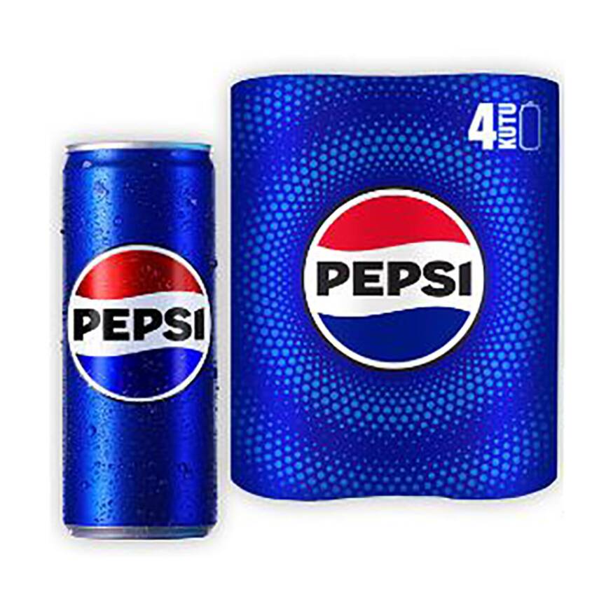 Pepsi Kola Kutu 4 x 250 Ml - 1
