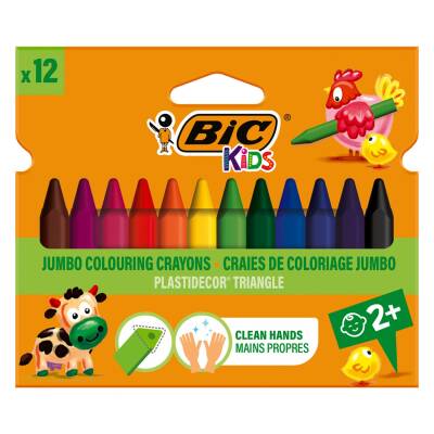 Plastı Decor Eli Boyamayan Üçgen Pastel 12'Li - Bic