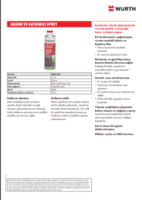 Plastik Lastik Kaydırıcı Bakım Spreyi 300ML - 2