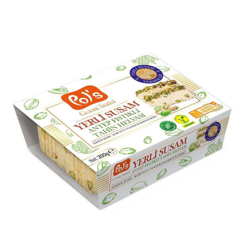 Pol's Gurme Serisi Antep Fıstıklı Tahin Helvası 300 G - 1