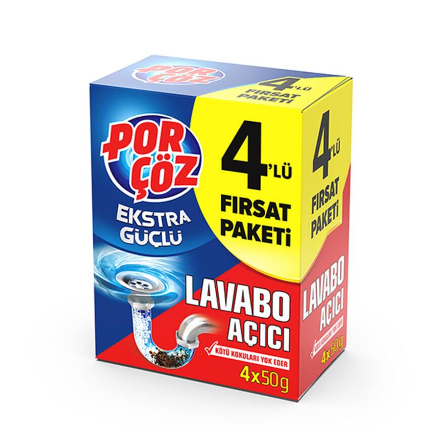 Porçöz Lavabo Açıcı Granül 4 x 50 G - 1