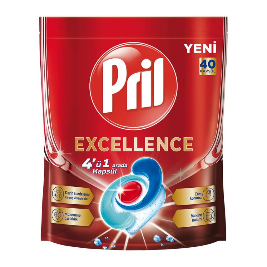 Pril Excellence Bulaşık Kapsülü 40'lı 724 G - 1