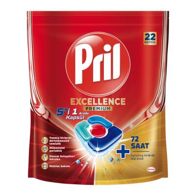 Pril Excellence Premium 5'i1 Arada Kapsül 22'li 409.2g - Pril