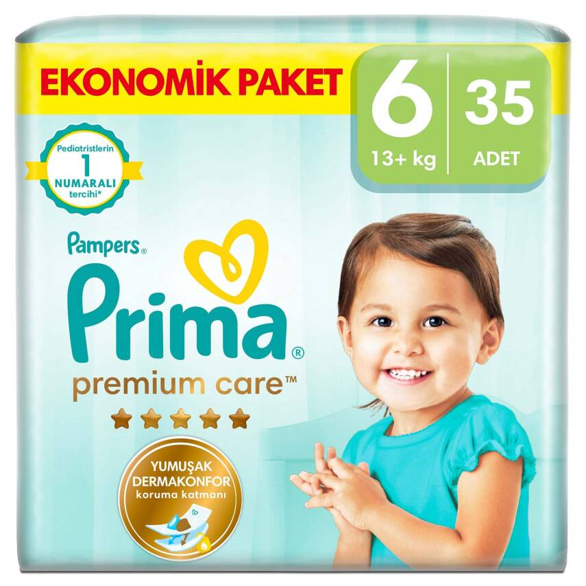 Prima Bebek Bezi Premium Care 6 Numara 35'li 13+ Kg Ekonomik Paket - 1