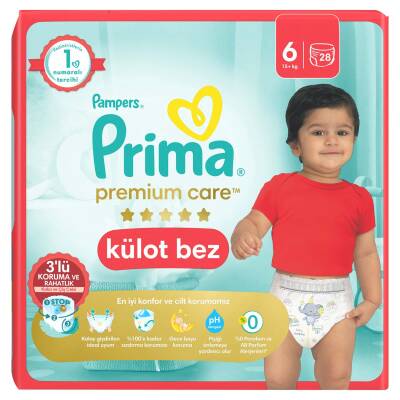 Prima Külot Bebek Bezi Premium Care 6 Numara 28'li 15+ kg - Prima