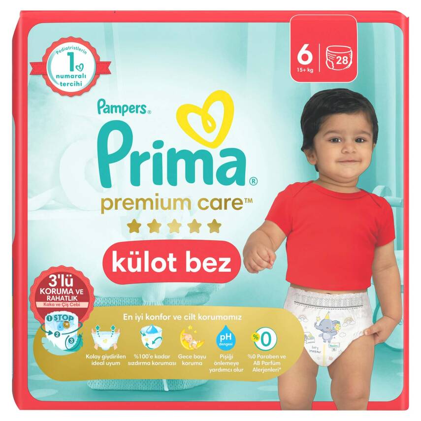 Prima Külot Bebek Bezi Premium Care 6 Numara 28'li 15+ kg - 1