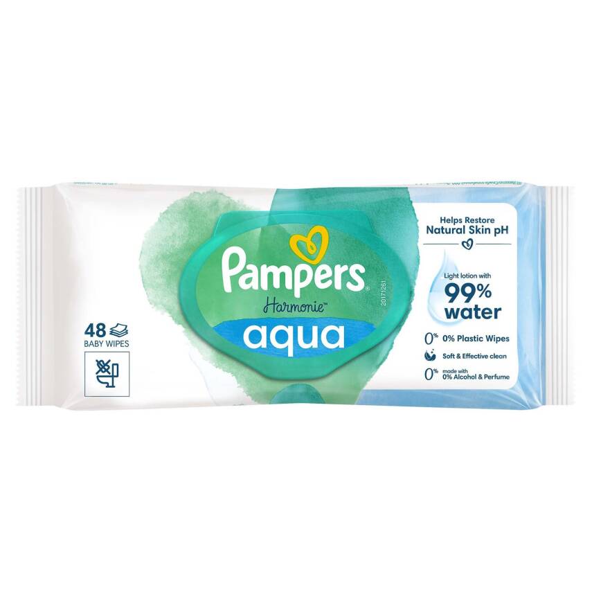Prima Pampers Islak Havlu Mendil Aqua Pure 48 Yaprak Tekli Paket - 1
