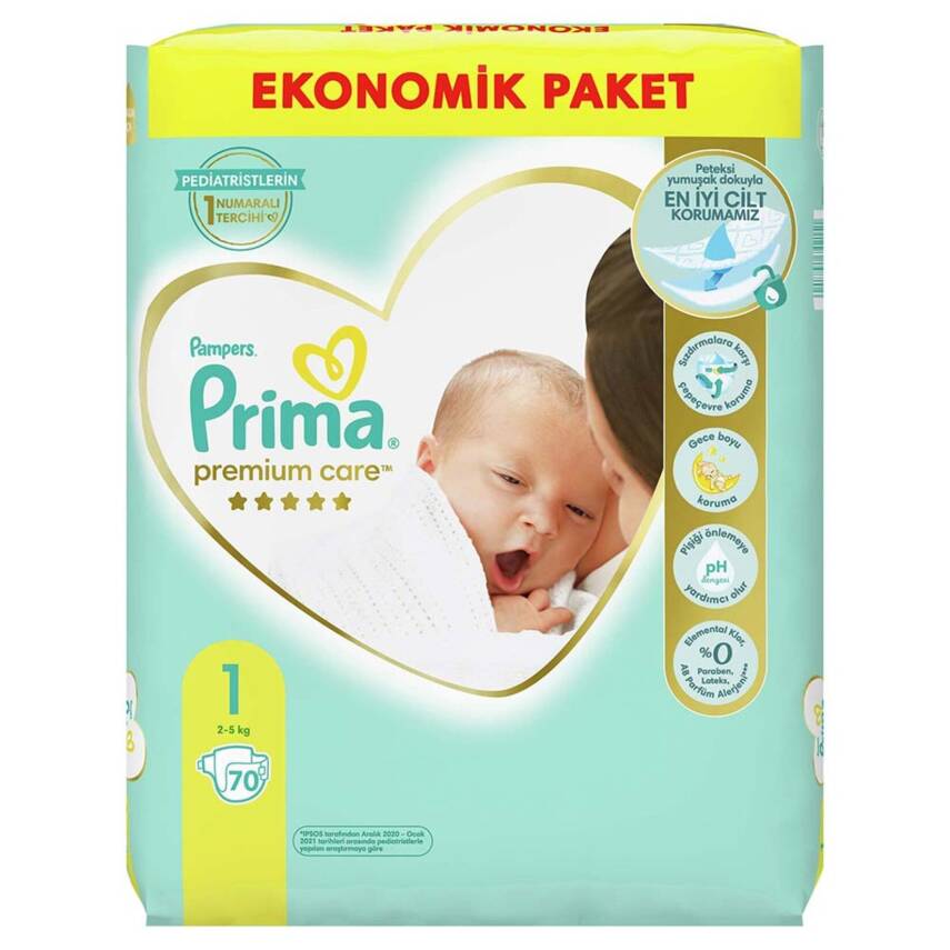 Prima Premium Care Ekonomik Yenidoğan 2-5 Kg 70 Adet - 1