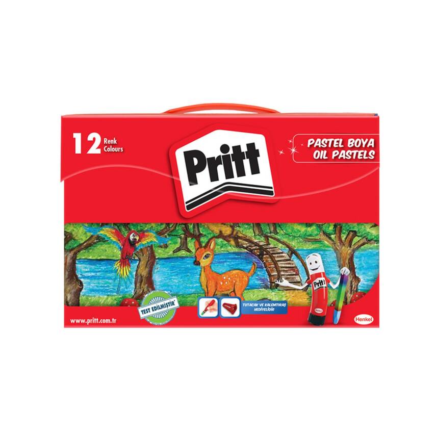 Pritt 12'Li Pastel Boya Çantalı Vinyl Ambalaj - 1