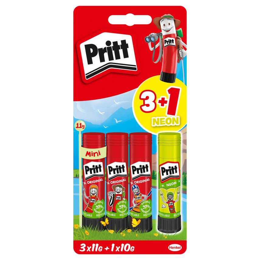 Pritt Stick Yapıştırıcı 3x11 G + 10 G - 1