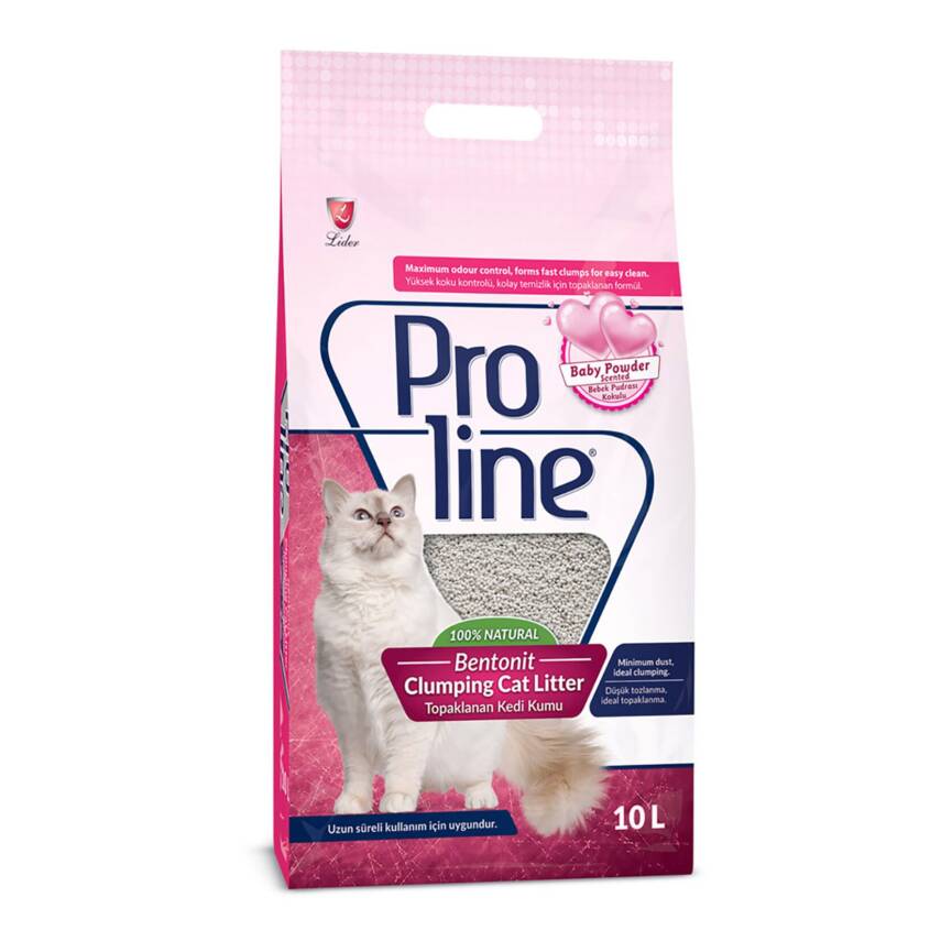 Proline Bentonit Bebek Pudralı Kedi Kumu 10 L - 1
