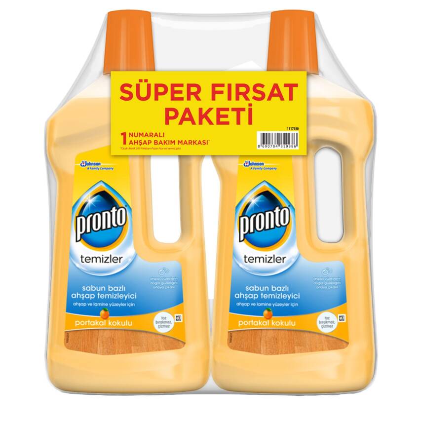 Pronto Ahşap Temizleyici Portakal Fırsat Paketi 2x750 ml - 1