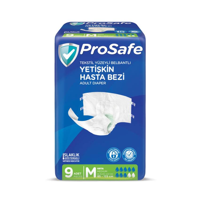 Prosafe Belbantlı Hasta Bezi Orta 9'lu - 1