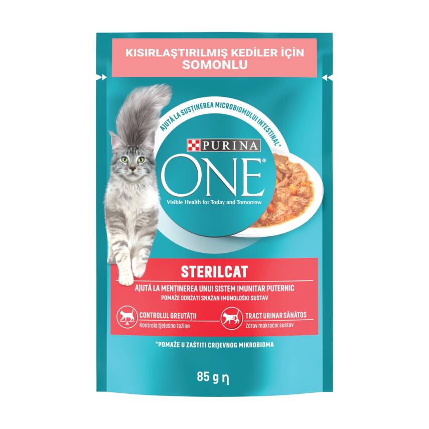 Purina One Kısırlaştırılmış Kedi Maması Somon & Havuç 85 G - 1