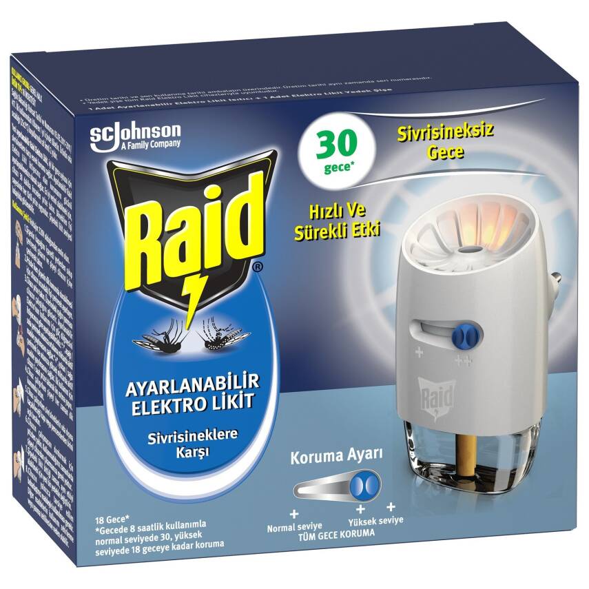 Raid Ayarlanabilir Elektro Likit 30 Gece (Sivrisinek) - 1