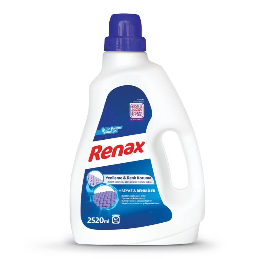 Renax Sıvı Çamaşır Deterjanı Beyazlar & Renkliler 2.52 L - 1