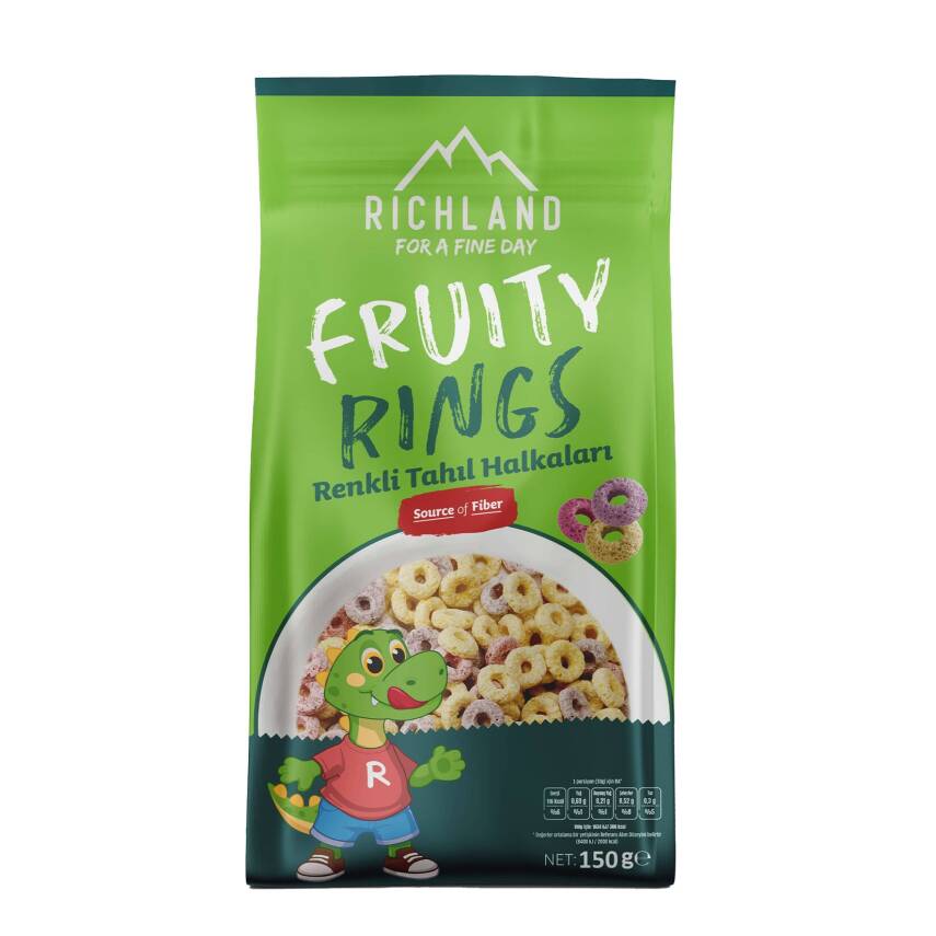 Richland Fruity Rings Renkli Tahıl Halkaları 150 G - 1