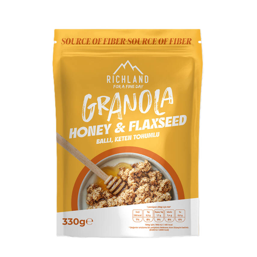 Rıchland Granola Yulaflı Ballı ve Keten Tohumu 330G - 1