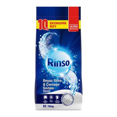 Rinso Beyaz Sirke ve Çamaşır Sodası Beyazlar için Toz Deterjan 10 Kg - Rinso