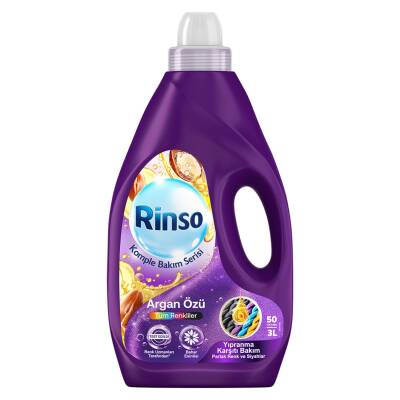 Rinso Sıvı Çamaşır Deterjanı Komple Bakım Serisi Renkliler 50 Yıkama 3 L - Rinso