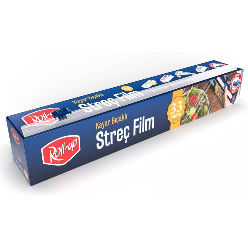 Roll-Up Kayar Bıçaklı Streç Film 33 Metre - 1