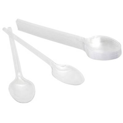 Roll-Up Plastik Şeffaf Kaşık 10'lu - Roll-up