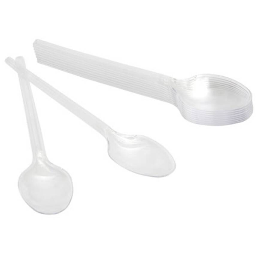 Roll-Up Plastik Şeffaf Kaşık 10'lu - 1