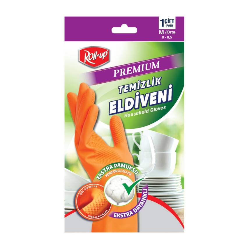 Roll-up Premium Temizlik Eldiveni Medium - 1
