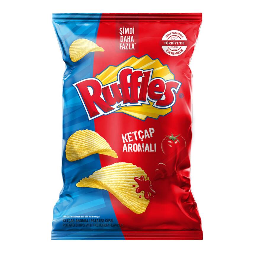 Ruffles Ketçap Aromalı Patates Cipsi Süper Boy 125 G - 1