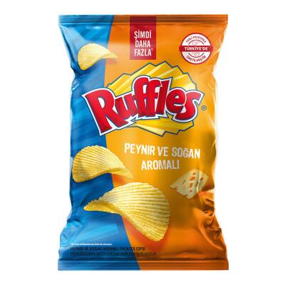 Ruffles Peynir ve Soğan Aromalı Patates Cipsi Süper Boy 125 G - Ruffles