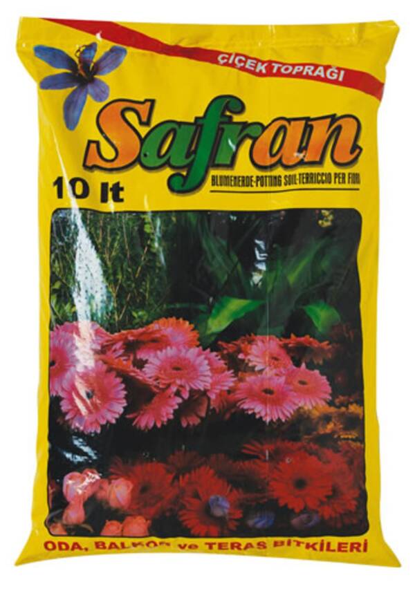 Safran Torf Saksı Çiçek Toprağı 10 L - 1