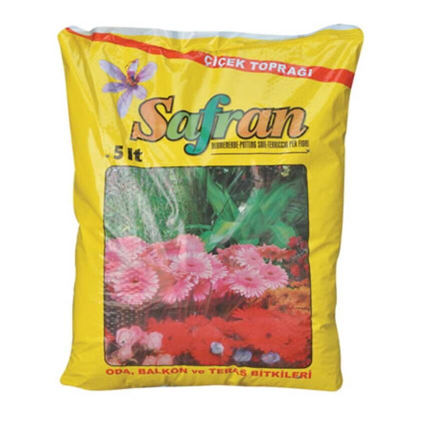Safran Torf Saksı Çiçek Toprağı 5 L - 1