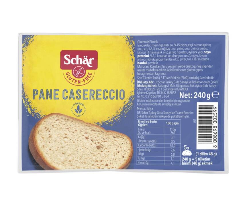 Schar Glutensiz Ev Ekmeği Pane Casereccio 240 G - 1