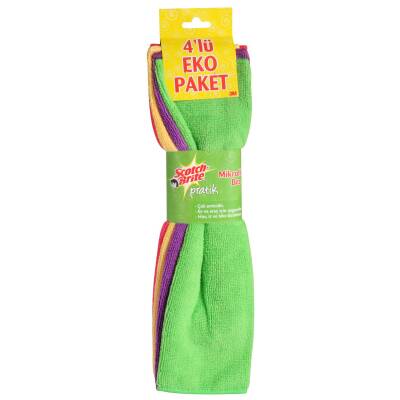 Scotch Brite Mikrofiber Açık Bez 4'lü Retro - Scotch Brite