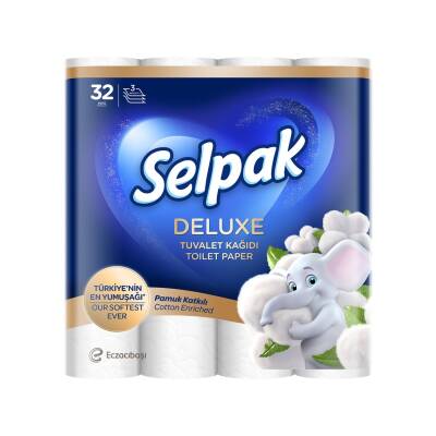 Selpak Deluxe Pamuk Katkılı Tuvalet Kağıdı 32'li - Selpak
