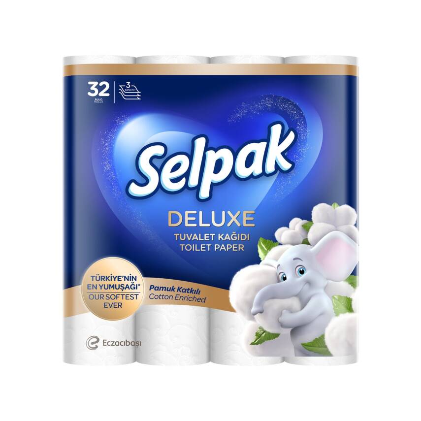 Selpak Deluxe Pamuk Katkılı Tuvalet Kağıdı 32'li - 1
