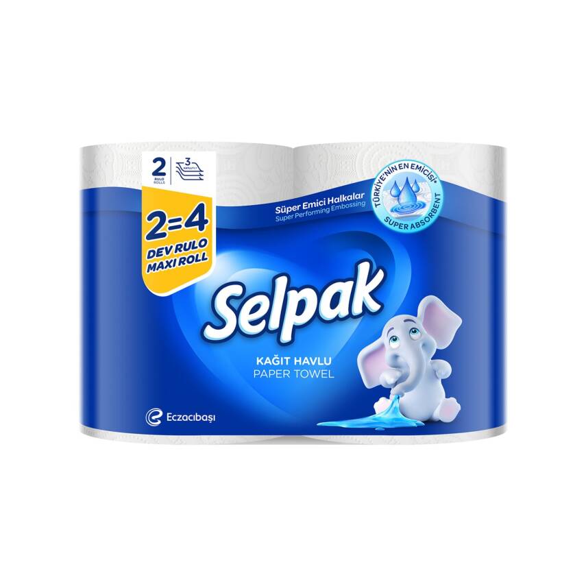 Selpak Dev Havlu 2=4 Rulo - 1