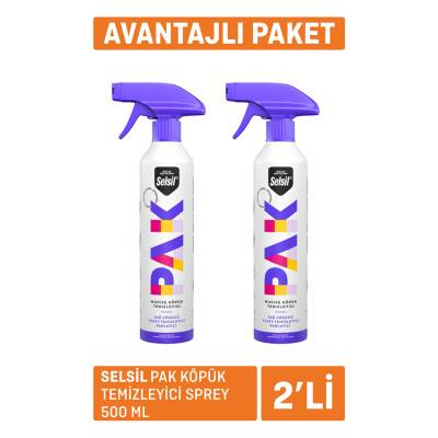 Selsil Pak Köpük Temizleyici Sprey 500Ml x 2 - Selsil