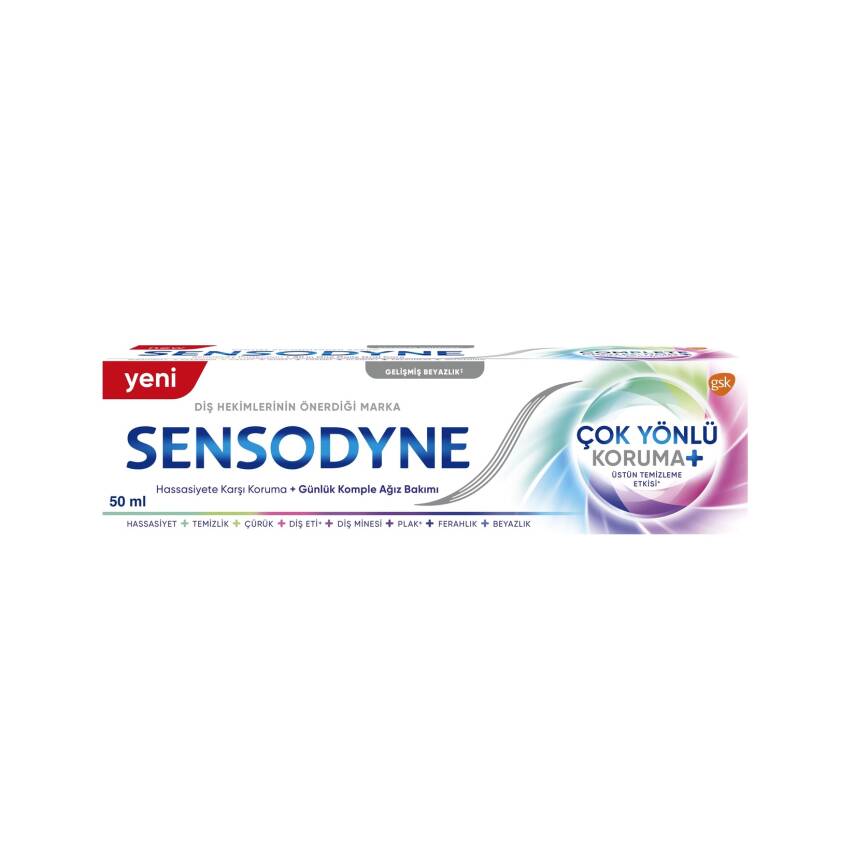 Sensodyne Çok Yönlü Koruma + Geliştirilmiş Beyaz Diş Macunu 50 Ml - 1