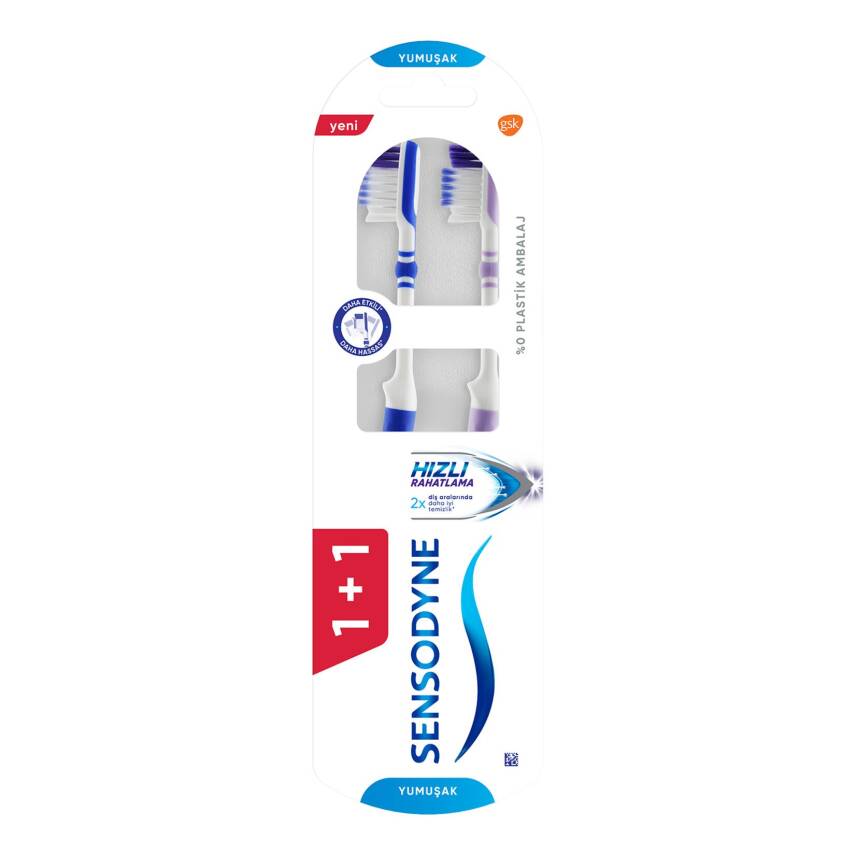 Sensodyne Hızlı Rahatlama 1+1 Diş Fırçası Yumuşak - 1