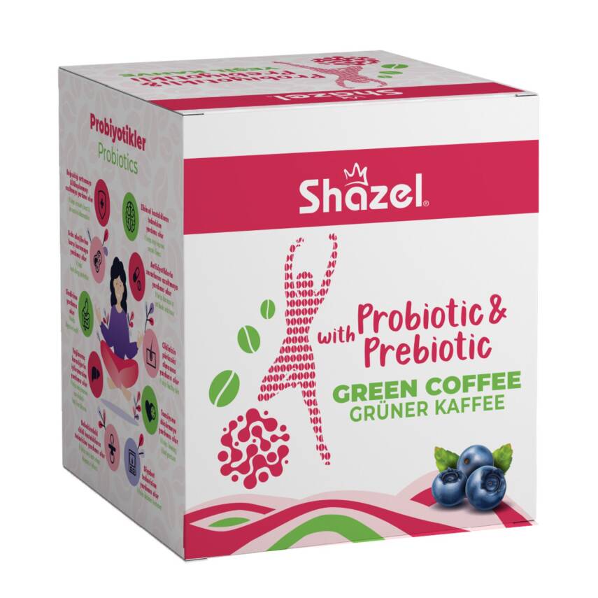 Shazel Probiyotikli & Prebiyotikli Yeşil Kahve 14 x 2,6 G - 1