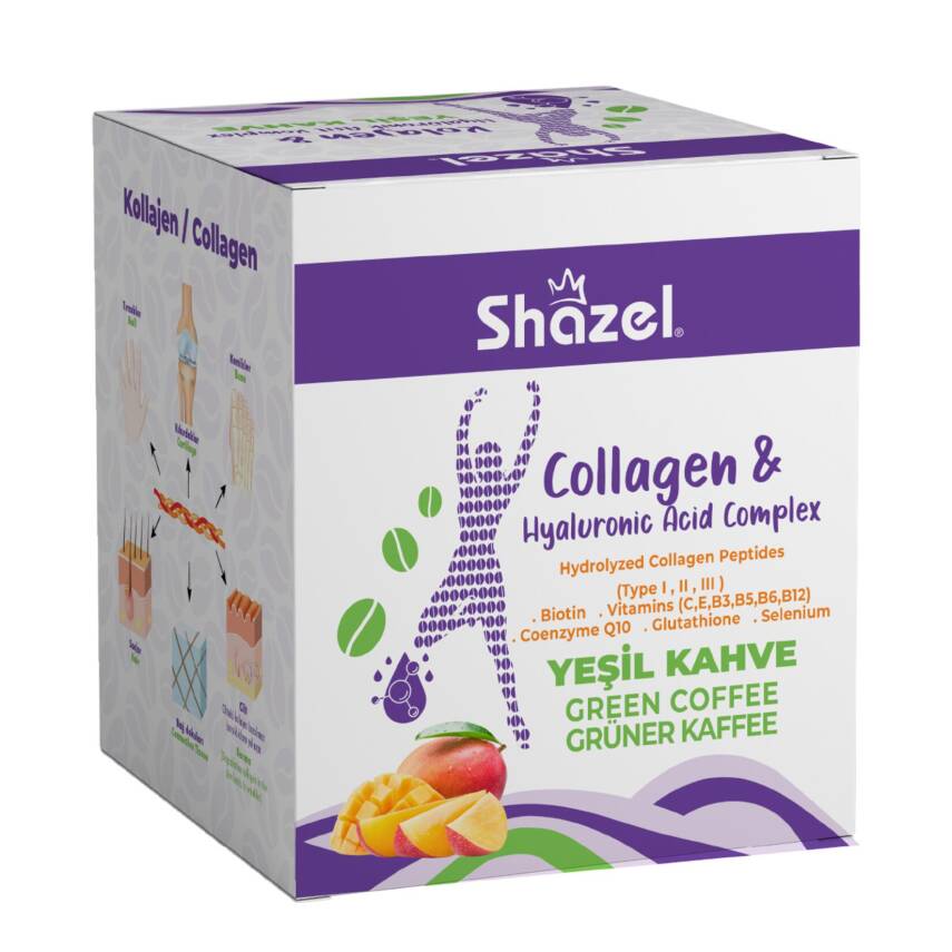 Shazel Yeşil Kahve Kollajen & Hyaluronic Acid 10 G x 12 - 1