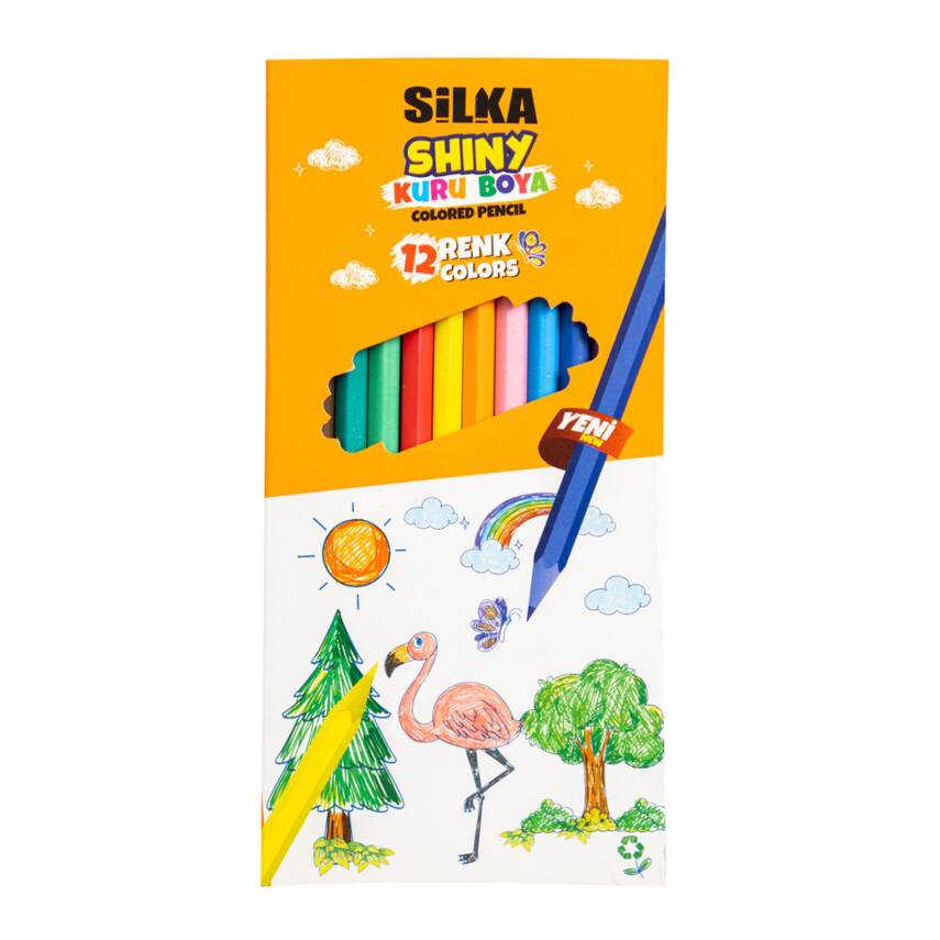 Silka Shiny 12 Renk Kuru Boya Kalem - 1