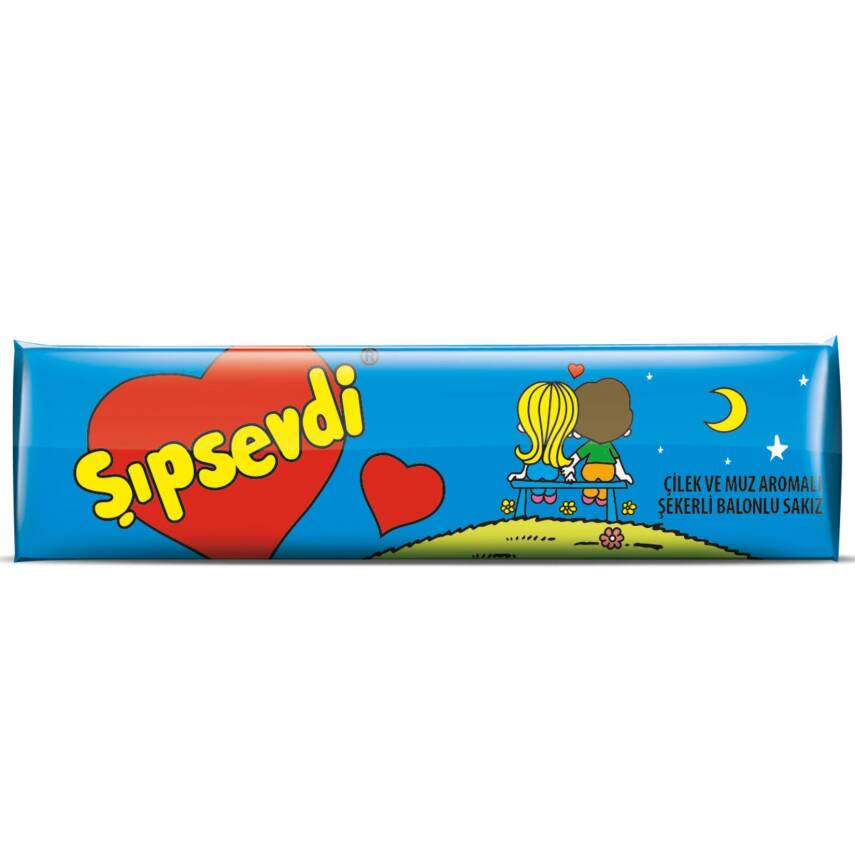Şıpsevdi Çilek Ve Muz Aromalı Şekerli Sakız 25G - 1