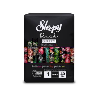Sleepy Black Premium Plus Günlük Ped Normal 40'lı - Sleepy
