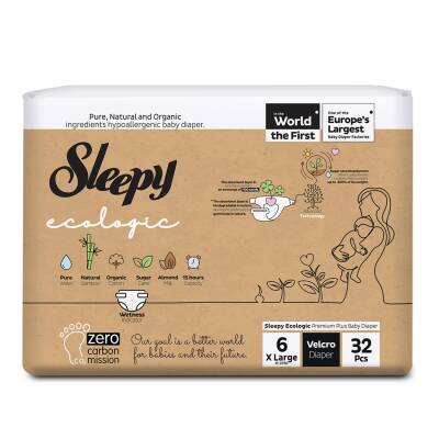 Sleepy Ecologıc Bebek Bezı 6 Beden Xl 15-27 Kg 32'Lı - Sleepy