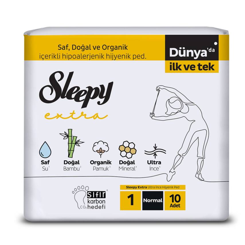 Sleepy Extra Slım Standart Hijyenik Ped Normal 10'lu - 1