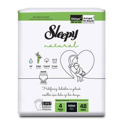 Sleepy Natural Kulot Bez 4 Beden Maxı 7-14 Kg 48'Lı - Sleepy