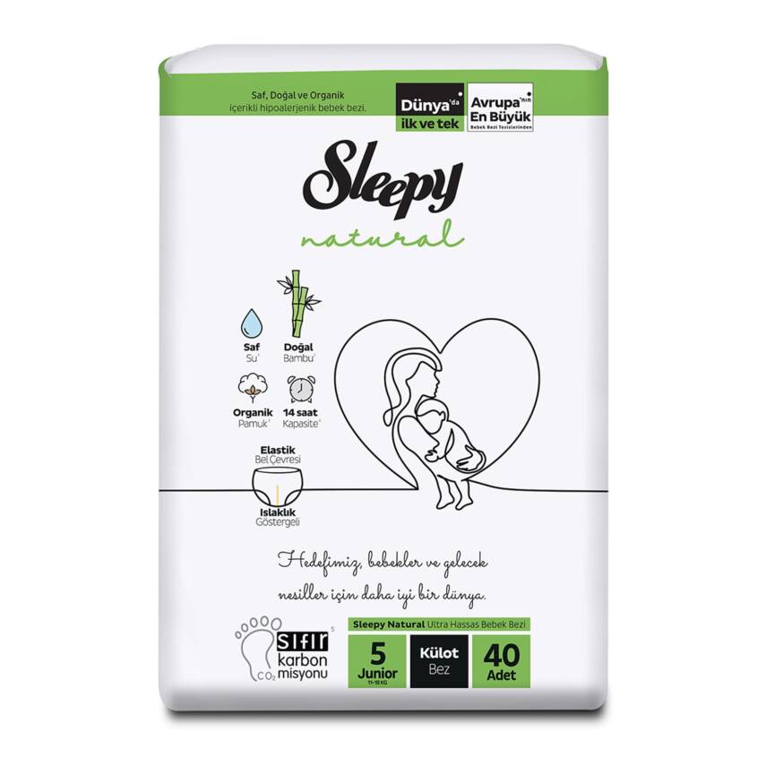 Sleepy Natural Külot Bez 5 No Junior 11-18 Kg 40'lı - 1