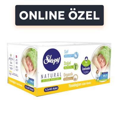 Sleepy Natural Yenidoğan Islak Havlu 12X40 Adet - Sleepy